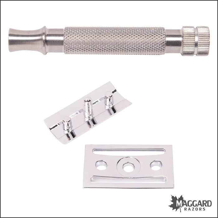 Maggard Razors DE Safety Razor MR1 Stainless Steel Handle