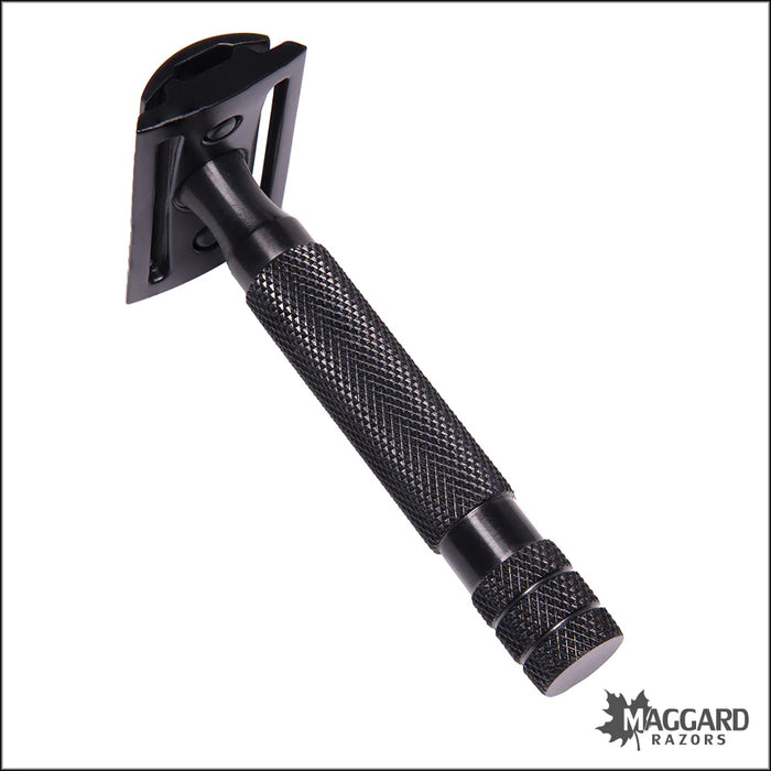 Maggard Razors DE Safety Razor MR11 Black Anodized Stainless Steel Handle