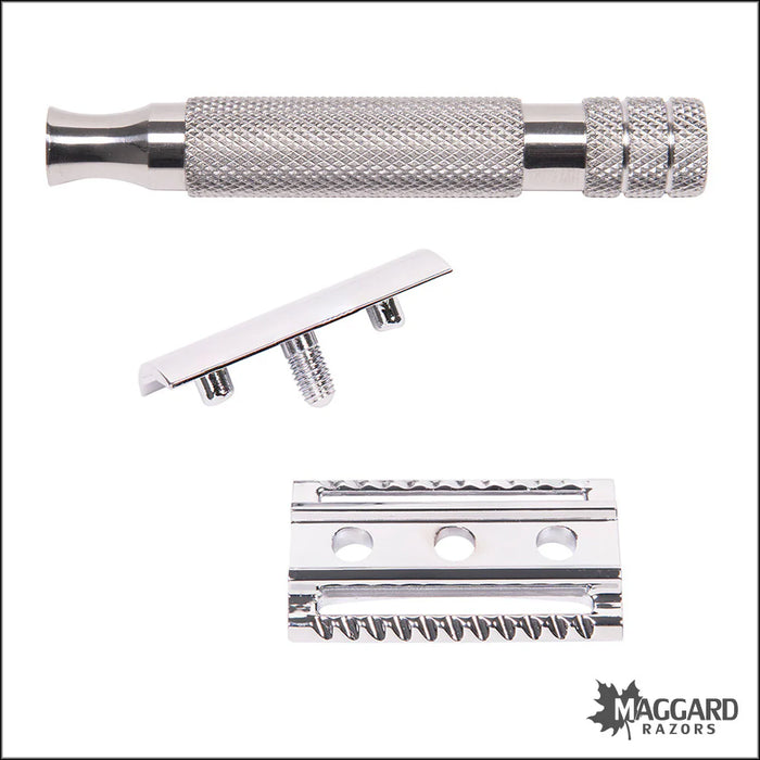Maggard Razors DE Safety Razor MR11 Stainless Steel Handle