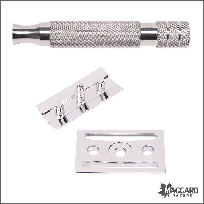 Maggard Razors DE Safety Razor MR11 Stainless Steel Handle