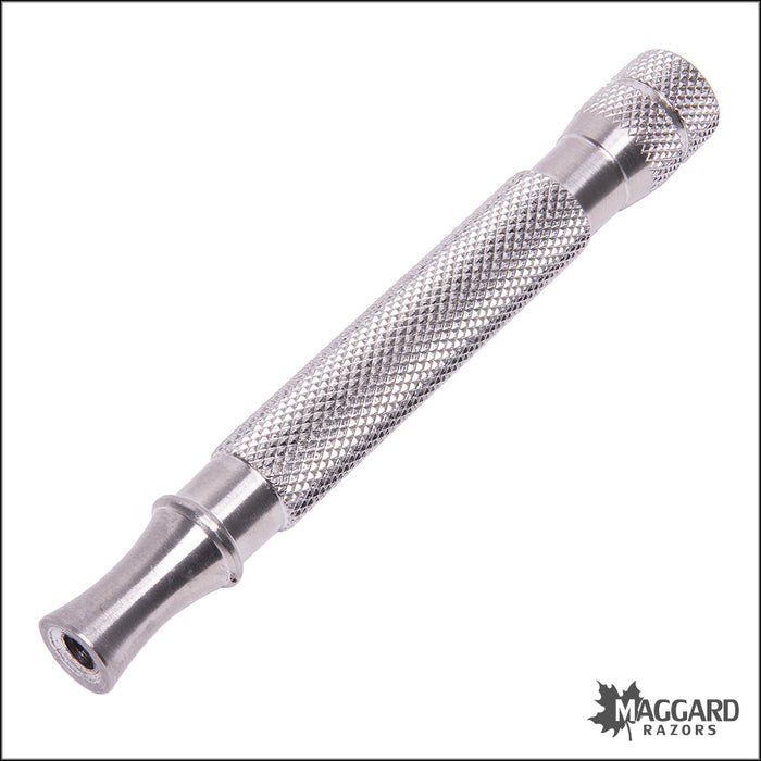 Maggard Razors DE Safety Razor MR18 Stainless Steel, Handle Only