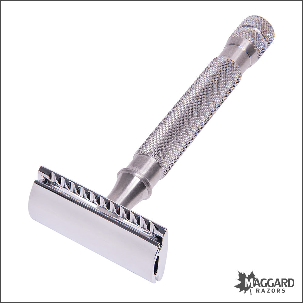 Maggard Razors DE Safety Razor MR18 Stainless Steel Handle