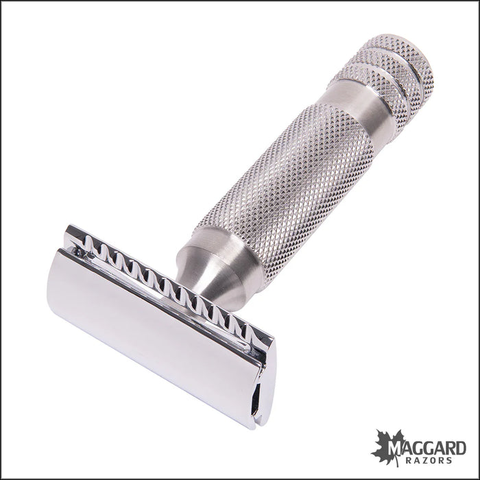 Maggard Razors DE Safety Razor MR3 Stainless Steel Handle