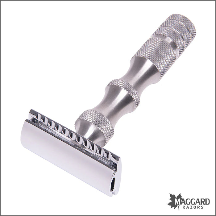 Maggard Razors DE Safety Razor MR5 Stainless Steel Handle