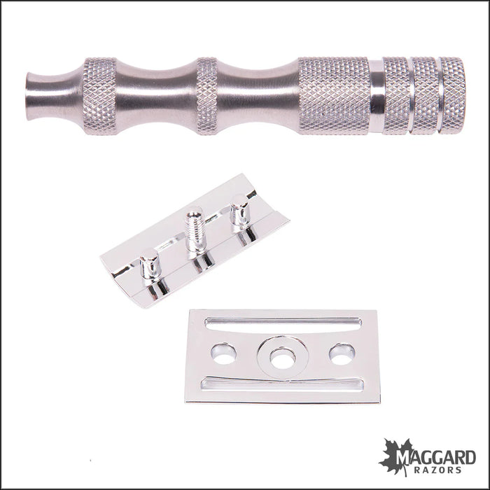 Maggard Razors DE Safety Razor MR5 Stainless Steel Handle