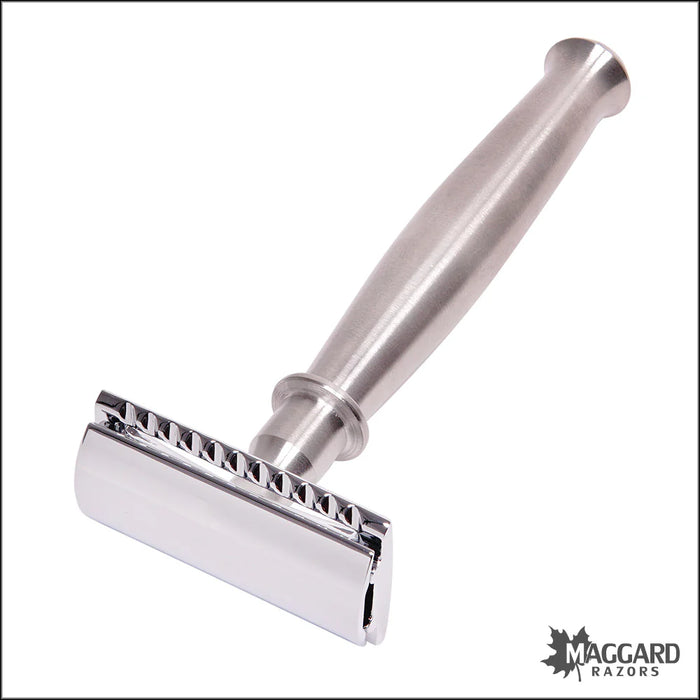 Maggard Razors DE Safety Razor MR9 Stainless Steel Handle