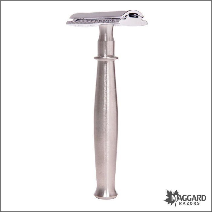 Maggard Razors DE Safety Razor MR9 Stainless Steel Handle