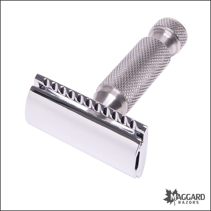 Maggard Razors DE Safety Razor MRT Stainless Travel Handle