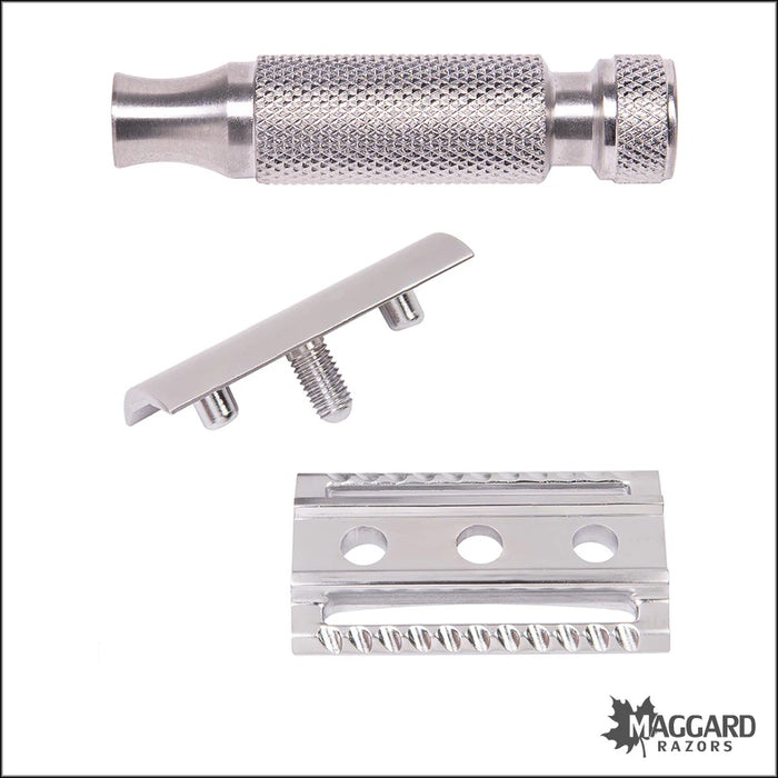 M Razor D Maggard Razors DE Safety Razor MRT Stainless Travel Handle