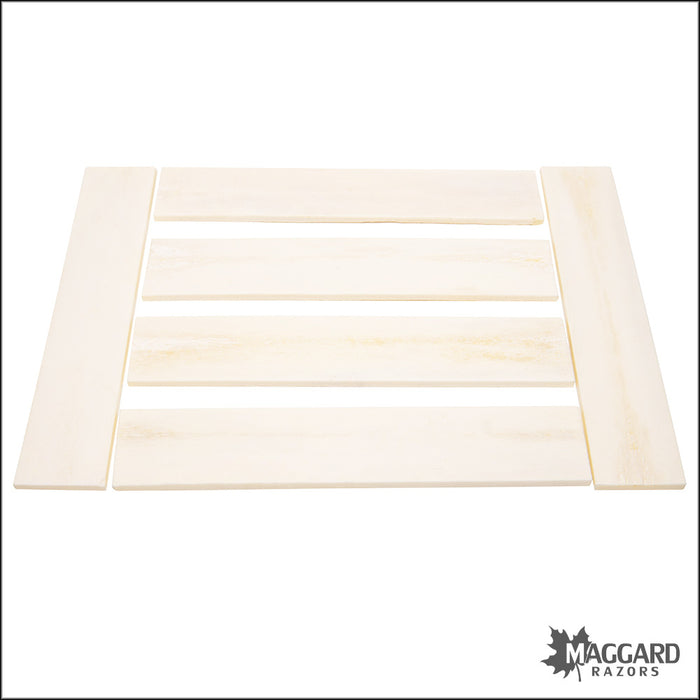 Bone Blanks - Bleached White Color, Sold in Pairs 6" x 1.25" x 1/8"