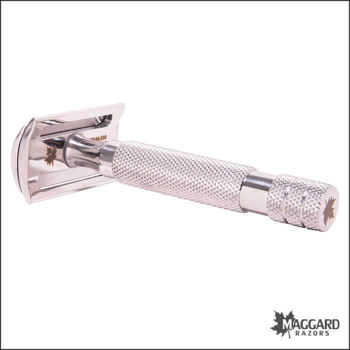 Maggard Razors SS70 Safety Razor Head, Polished Stainless Steel, CNC M