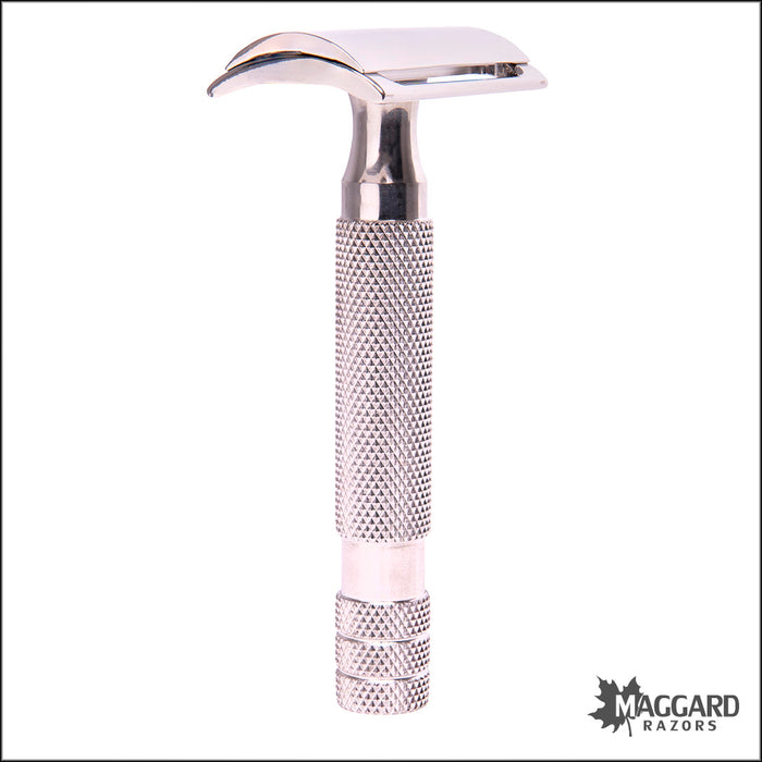 Maggard Razors SS70 Safety Razor Head, Polished Stainless Steel, CNC M