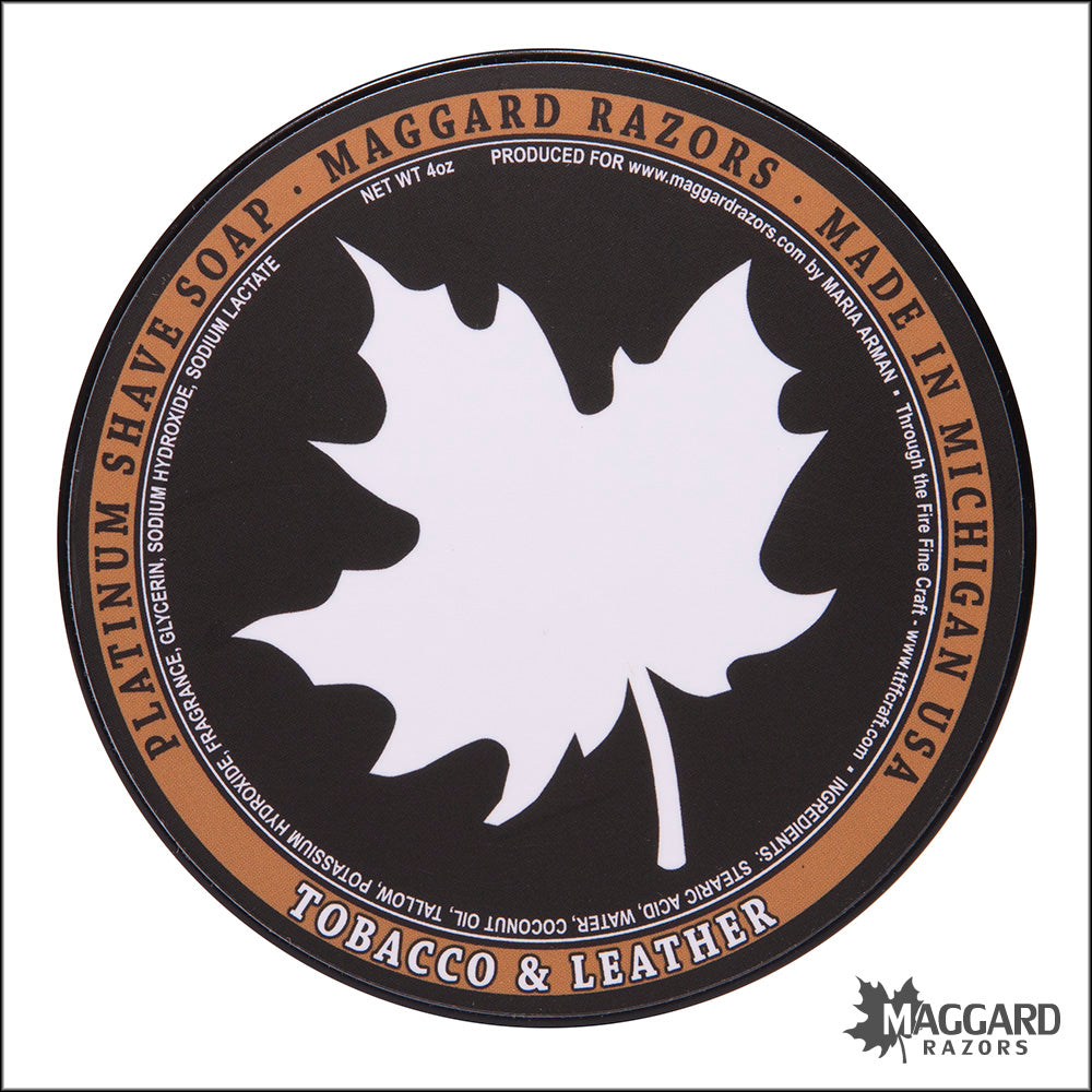 tobacco shave soap Maggard Razors Tobacco and Leather Shave Soap with Tallow, 4oz