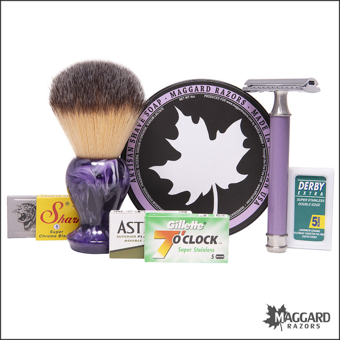 Maggard Razors Standard Wet Shaving Starter Kit for Women