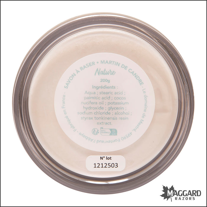 Martin De Candre Nature Artisan Unscented Shaving Soap, 200g