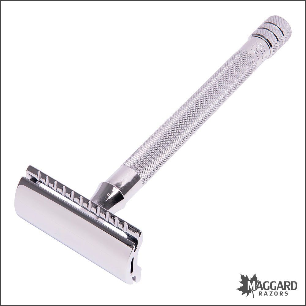 Merkur 24C Chrome Long Slim Handle Closed Comb DE Safety Razor ...