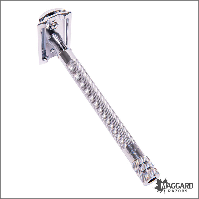 Merkur 24C Chrome Long Slim Handle Closed Comb DE Safety Razor