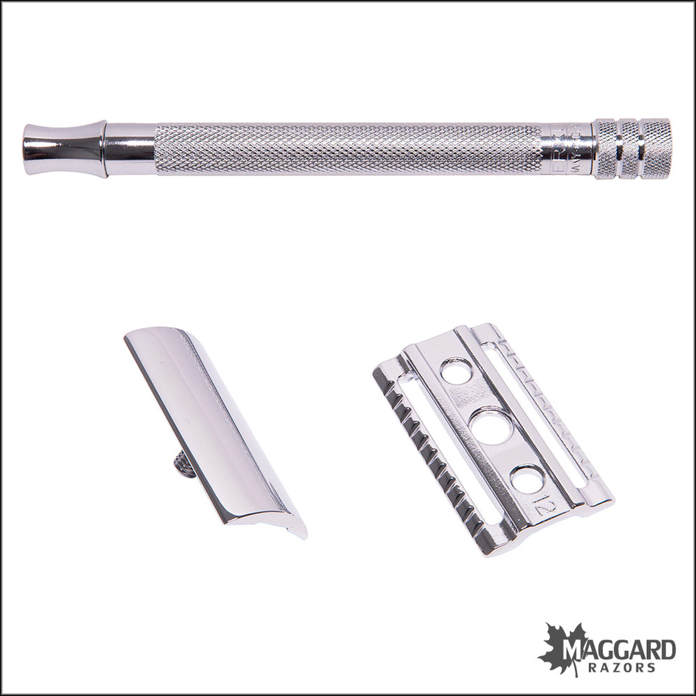 Merkur 24C Chrome Long Slim Handle Closed Comb DE Safety Razor ...