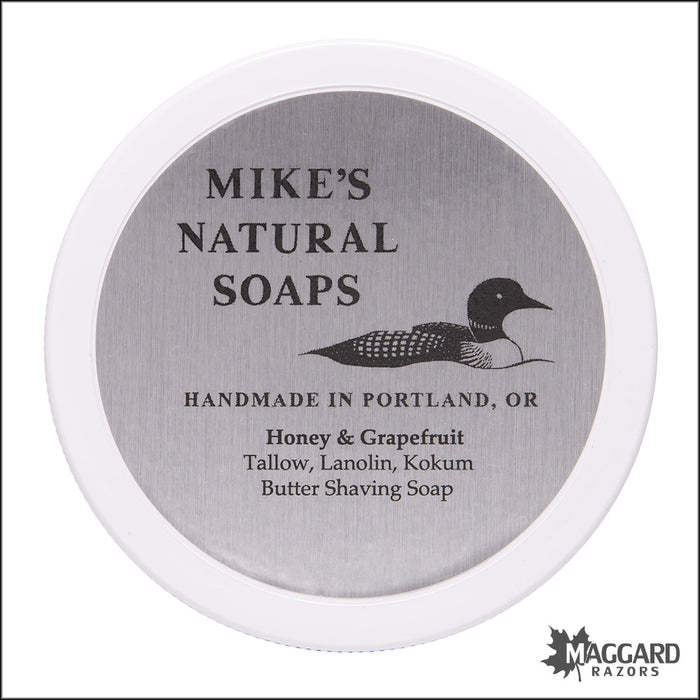 Mike's Natural Soaps Honey and Grapefruit Artisan Shaving Soap, 5oz