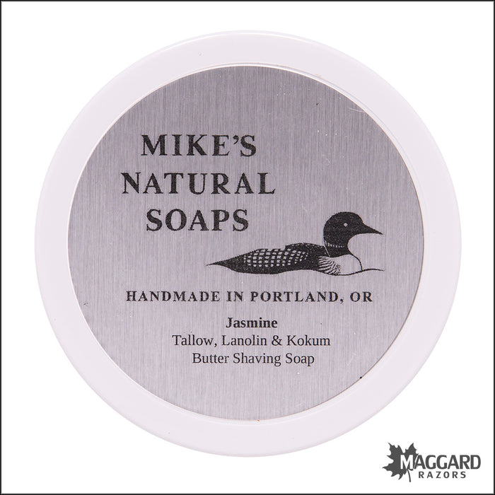 Mike's Natural Soaps Jasmine Artisan Shaving Soap, 5oz