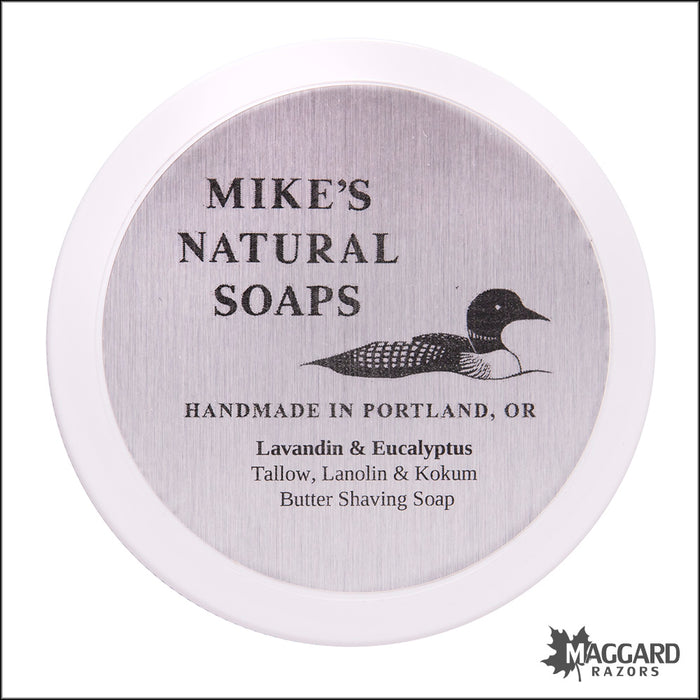 Mike's Natural Soaps Lavandin and Eucalyptus Artisan Shaving Soap, 5oz