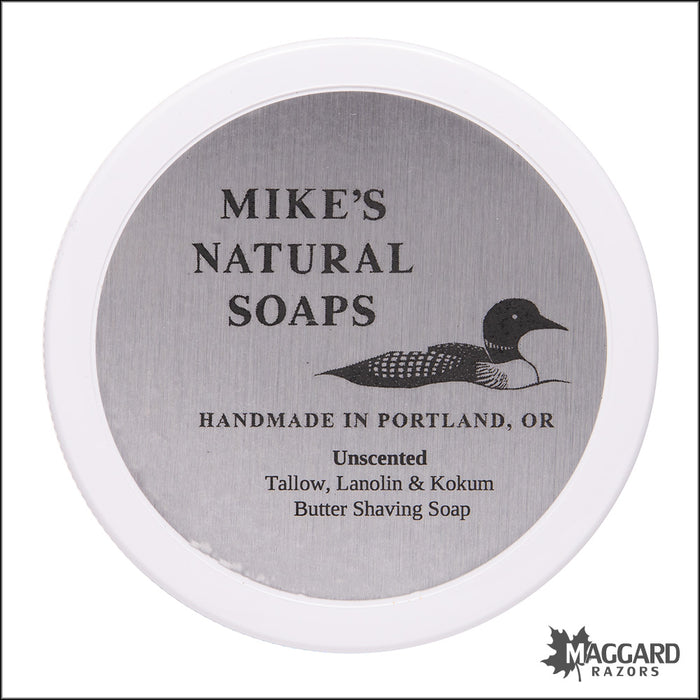 Mike's Natural Soaps Unscented Artisan Shaving Soap, 5oz