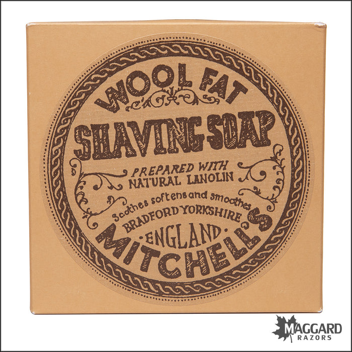 Mitchell’s Wool Fat Shaving Soap with Ceramic Bowl, 4.4oz