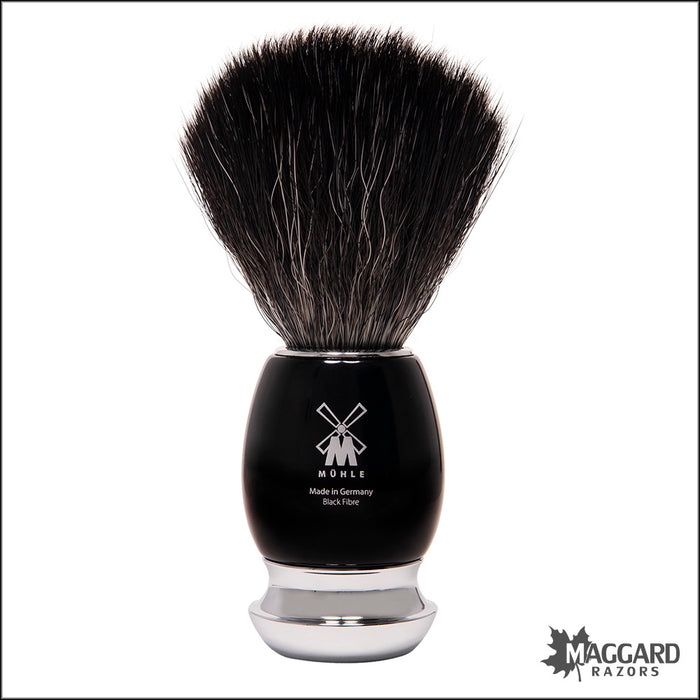 Muhle 21M336 Vivo Black Resin Black Synthetic Fiber Shaving Brush, 21mm