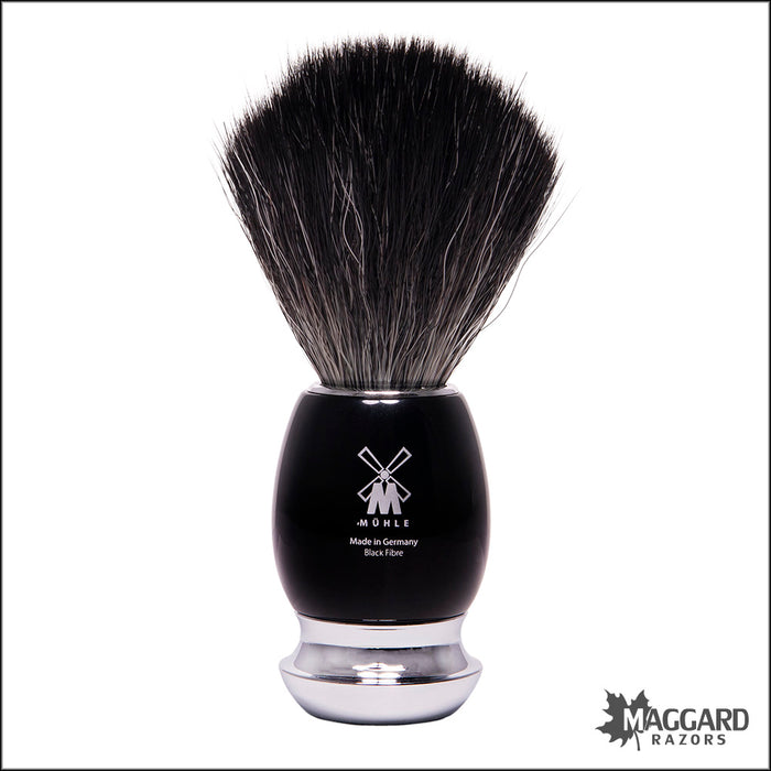 Muhle 21M336 Vivo Black Resin Black Synthetic Fiber Shaving Brush, 21mm