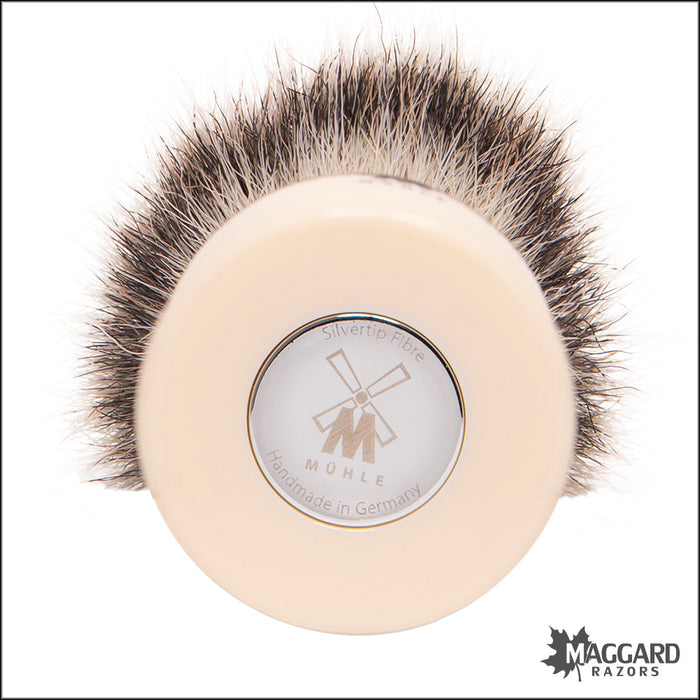 Muhle 31K257 Ivory Resin Silvertip Fibre Synthetic Shaving Brush, 21mm