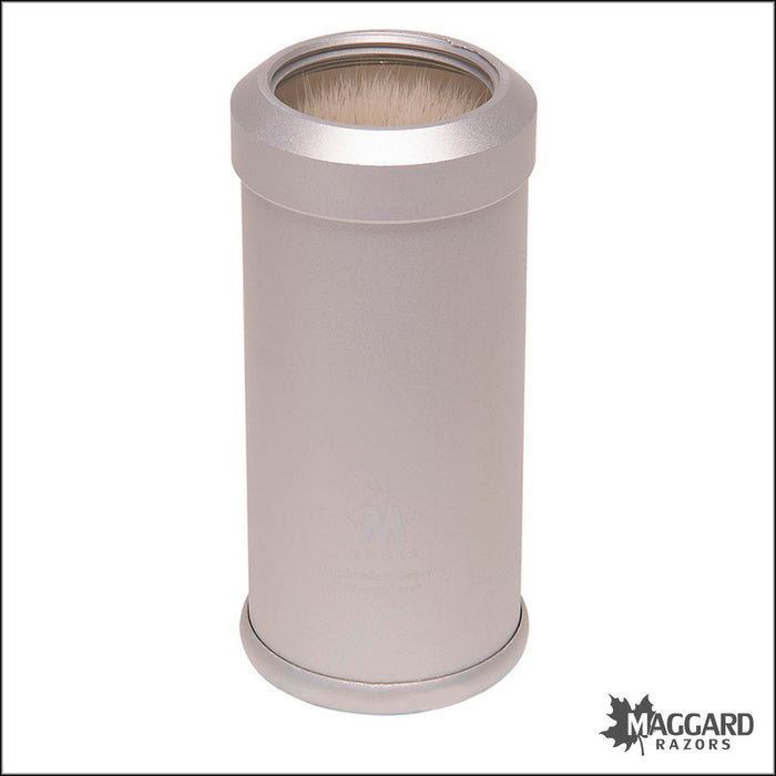 Muhle 31m530 Anodized Aluminum Silvertip Fibre Synthetic Travel Brush, 21mm