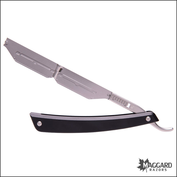 Muhle Enthusiast Pro Shavette Replaceable Blade Straight Razor with Black Scales - Made in Germany