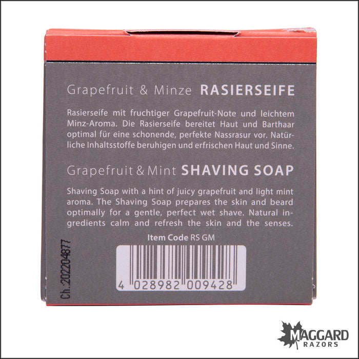 Muhle Grapefruit and Mint Shaving Soap Puck Refill, 2.3oz