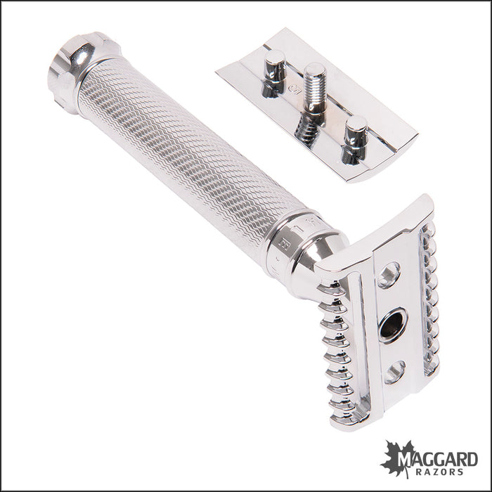 Muhle R41 Twist Chrome Handle Open Comb DE Safety Razor