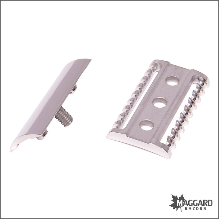Muhler Razorblade Muhle R41GS Traditional Large Stainless Steel Open Comb DE Safety Razo ...