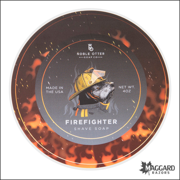 Noble Otter Soap Co. Firefighter Artisan Shaving Soap, 4oz