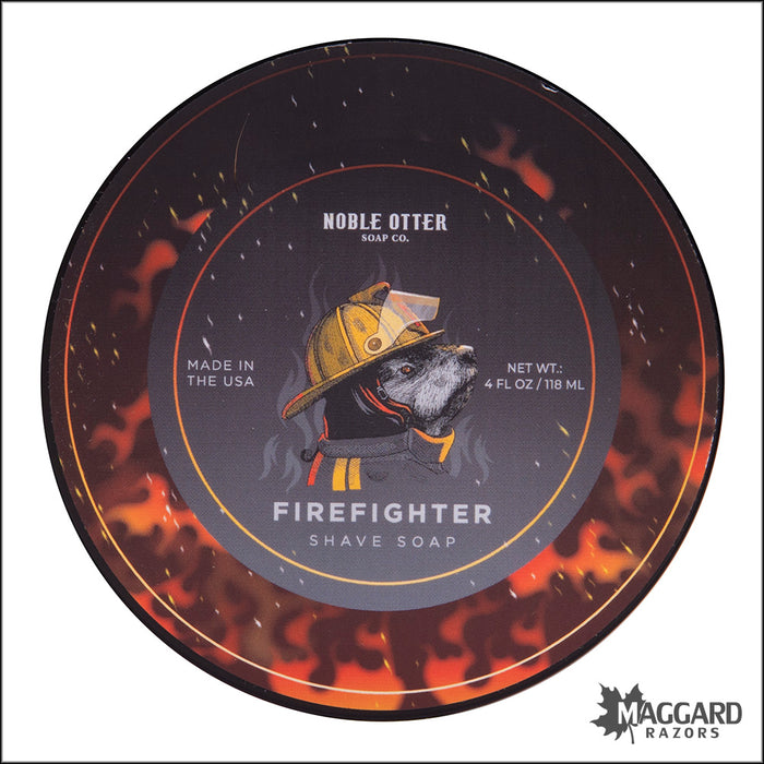 Noble Otter Soap Co. Firefighter Artisan Shaving Soap, 4oz