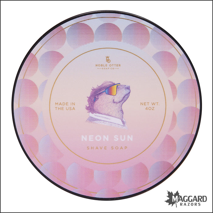 Noble Otter Soap Co. Neon Sun Artisan Shaving Soap, 4oz - Seasonal Release
