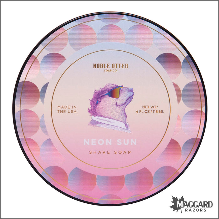 Noble Otter Soap Co. Neon Sun Artisan Shaving Soap, 4oz