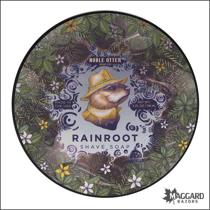 Noble Otter Soap Co. Rainroot Shaving Soap, 4oz