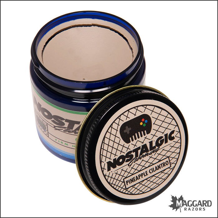 Nostalgic Grooming Pineapple Cilantro Firm Hold Clay Water Based Pomade, 4oz