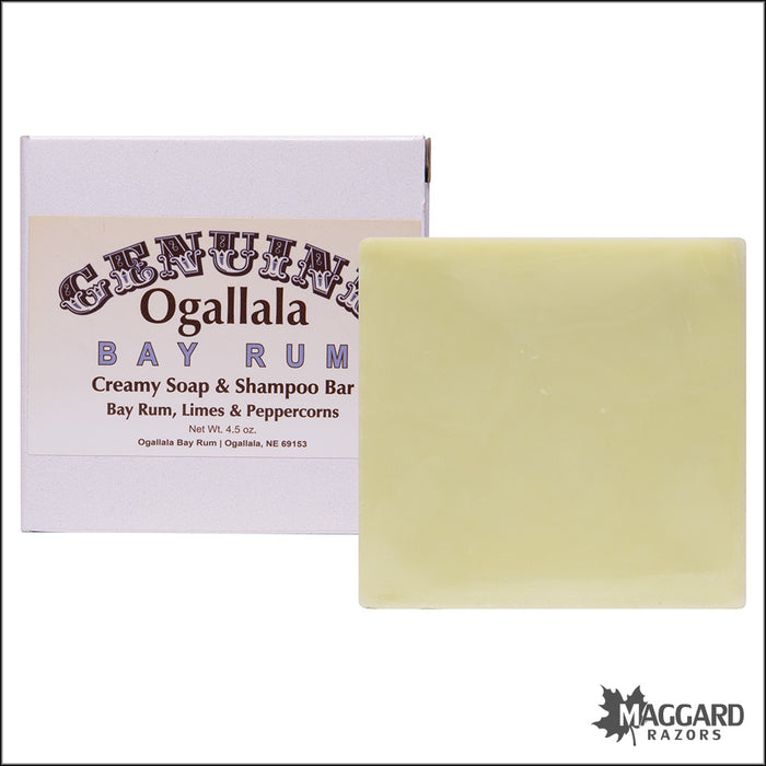 Ogallala Bay Rum, Limes and Peppercorn Bath Shampoo Bar, 4.5oz