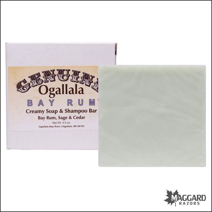 Ogallala Bay Rum, Sage and Cedar Bath Shampoo Bar, 4.5oz