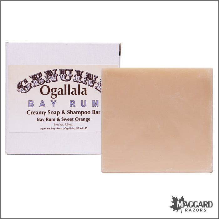 Ogallala Bay Rum and Sweet Orange Bath Shampoo Bar, 4.5oz