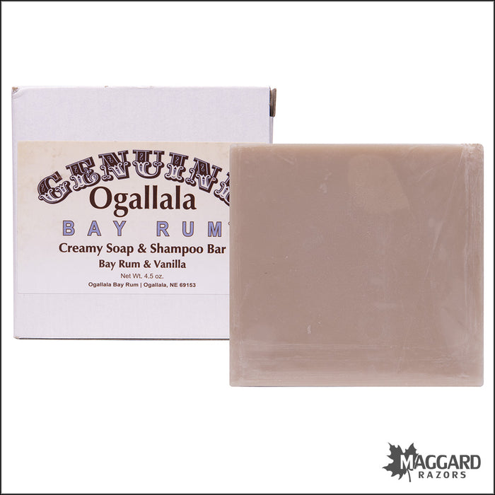 Ogallala Bay Rum and Vanilla Bath Shampoo Bar, 4.5oz