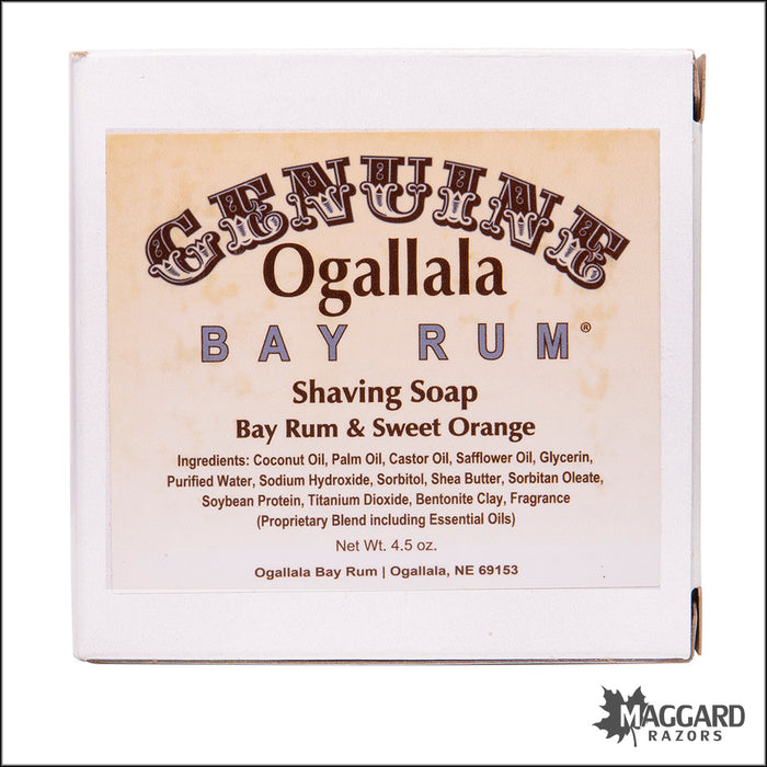 Ogallala Bay Rum and Sweet Orange Shaving Soap, 4.5oz