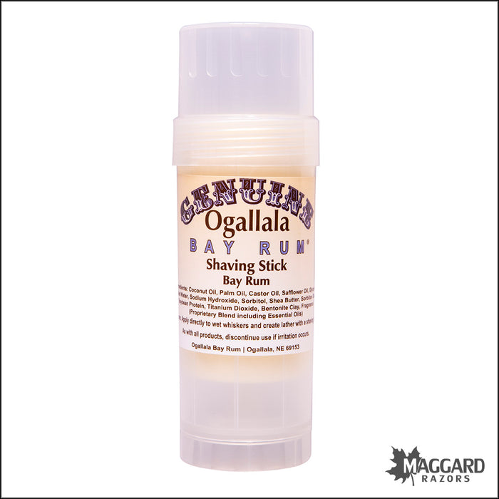 Ogallala Bay Rum Shaving Soap Stick, 2.5oz