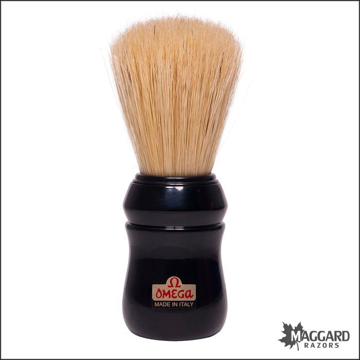 Omega Model 10049 Pro 49 Professional Boar Shaving Brush in Red, Black, or White, 26mm