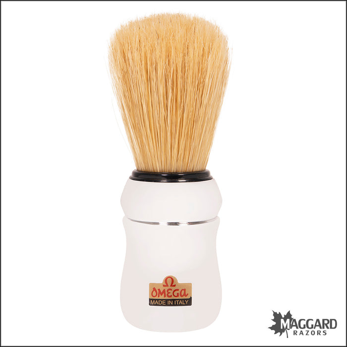 Omega Model 10083 Chrome Handle Boar Bristle Shaving Brush, 26mm