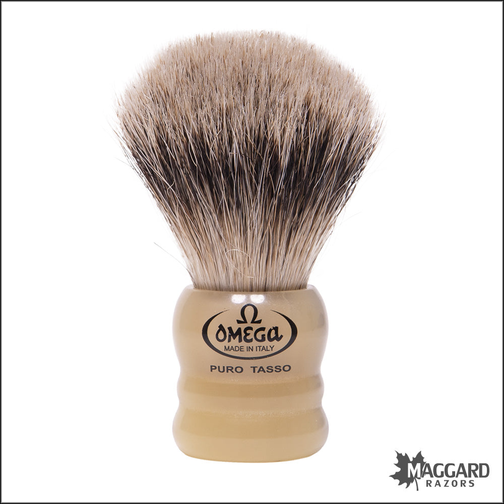 Omega Model 599 Super Badger Travel Shaving Brush, 18mm — Maggard
